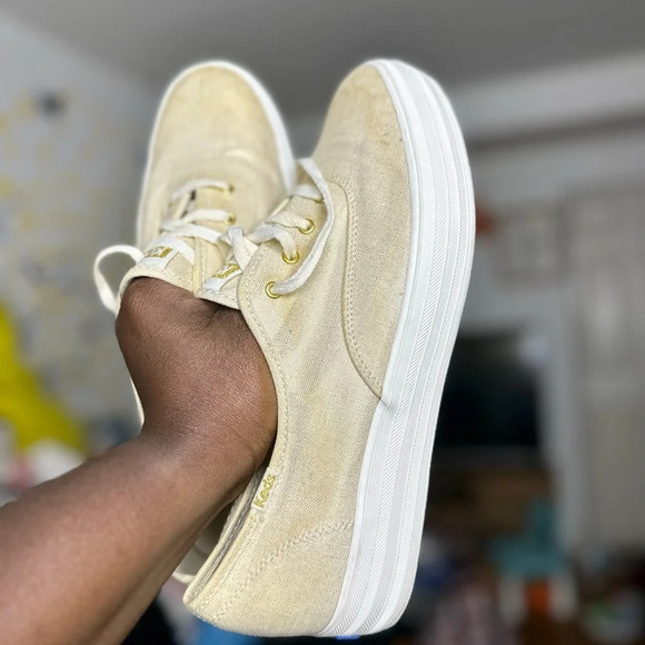 Keds Women’s The Platform Triple Metallic Gold Sneakers - Picture 16 of 16
